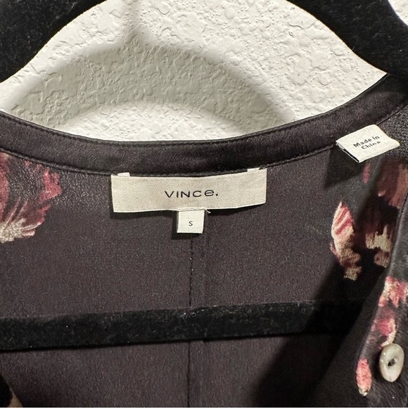 Vince | Tulip Print | Button Up Down | Long Sleeve | Silk | S | B5 - Picture 5 of 13